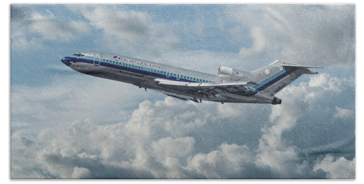 Eastern Airlines Beach Towel featuring the photograph Eastern Airlines Boeing 727 by Erik Simonsen