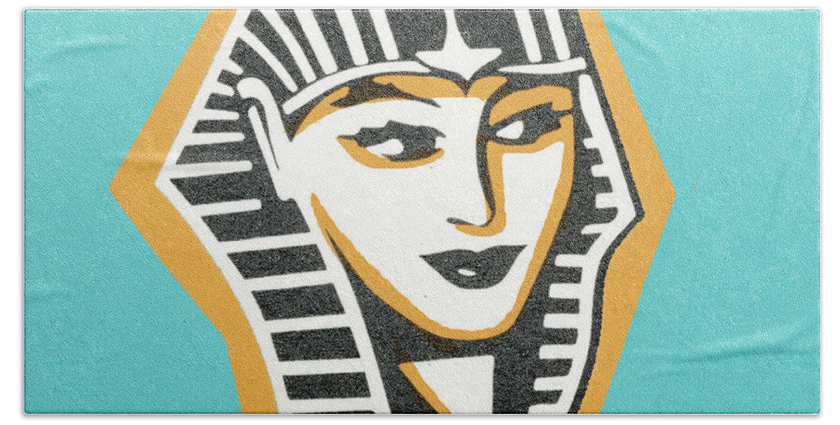 Ancient Beach Towel featuring the drawing Egyptian woman by CSA Images