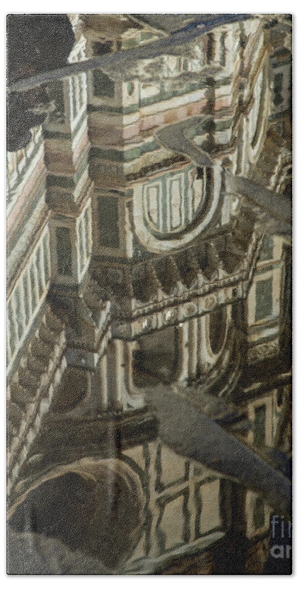 Wayne Moran Photography Beach Sheet featuring the photograph el Duomo The Florence Italy Cathedral Reflections by Wayne Moran