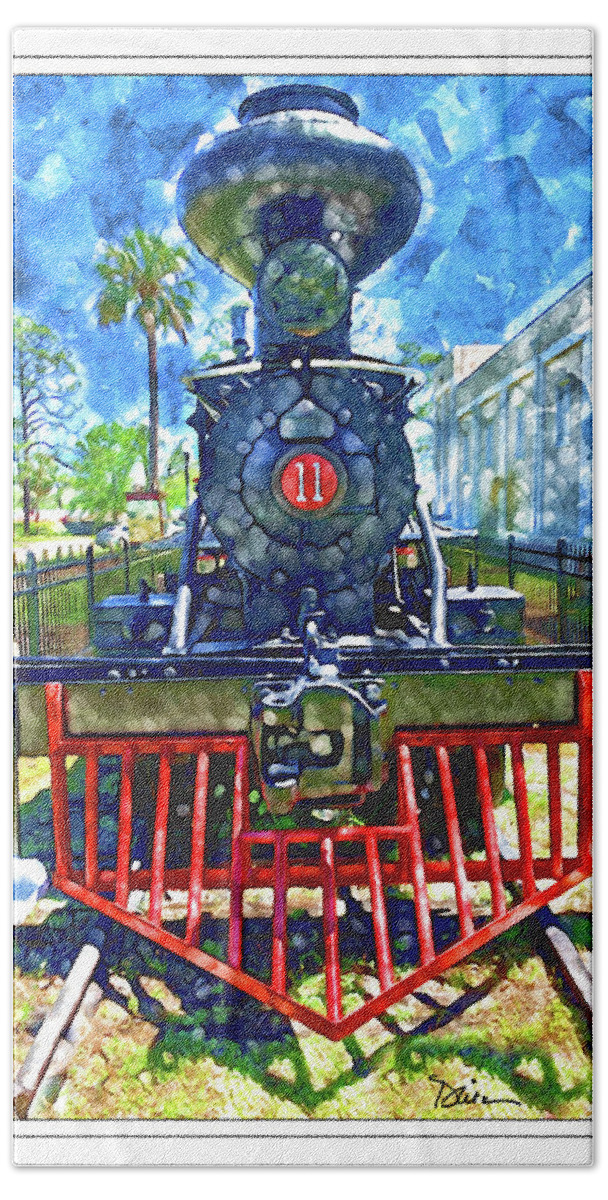 Train Beach Towel featuring the photograph Engine 11 by Peggy Dietz