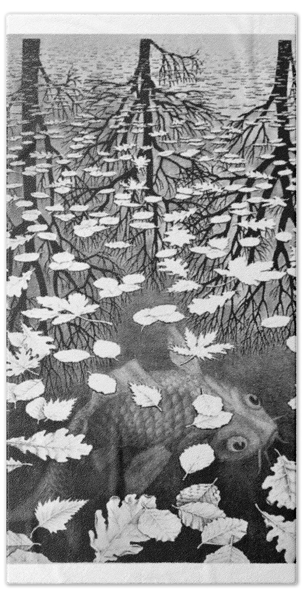 Maurits Cornelis Escher Beach Towel featuring the photograph Escher 98 by Rob Hans