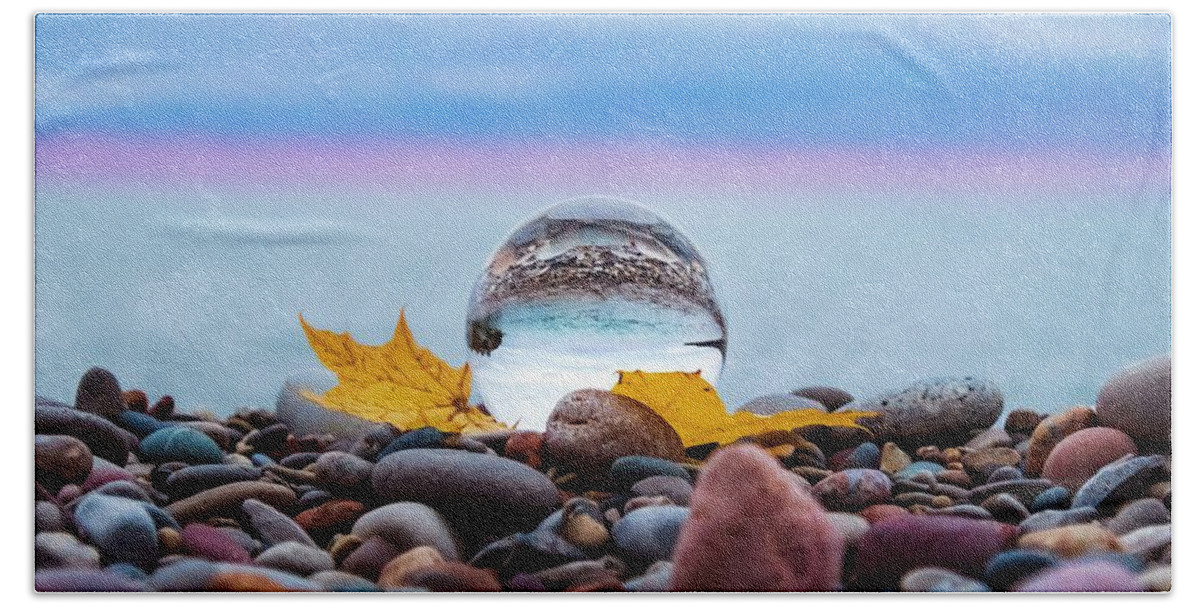 Crystal Beach Towel featuring the photograph Eye of the Calm by Terri Hart-Ellis
