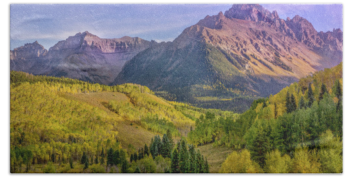 Colorado Beach Towel featuring the photograph Fall Color in the San Juan Mountains by James Woody