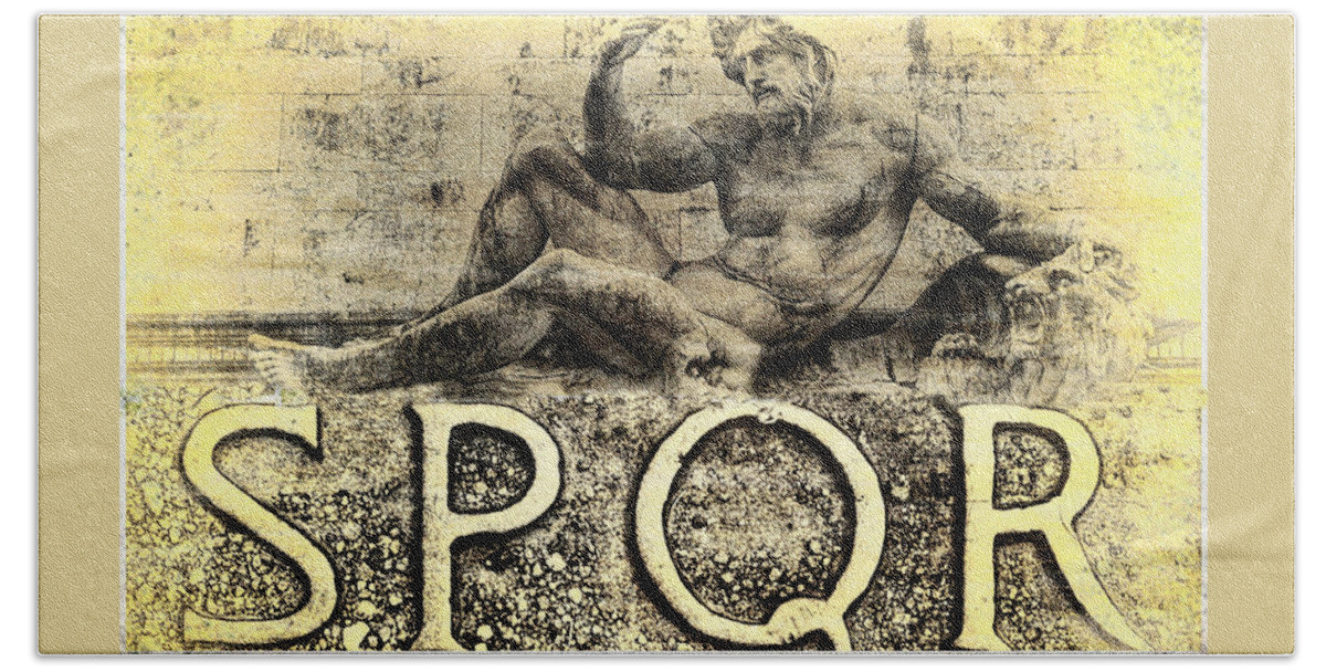 Spqr Beach Towel featuring the photograph Father of the Fatherland by Jim Cook