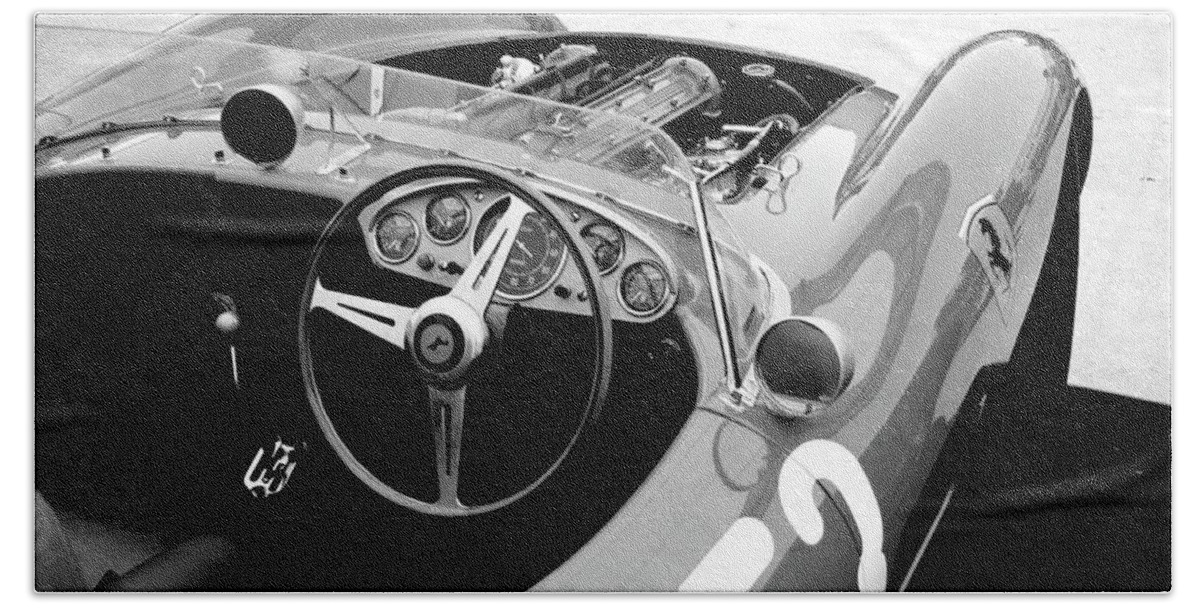Ferrari Beach Sheet featuring the pyrography Ferrari Cockpit by Naxart Studio