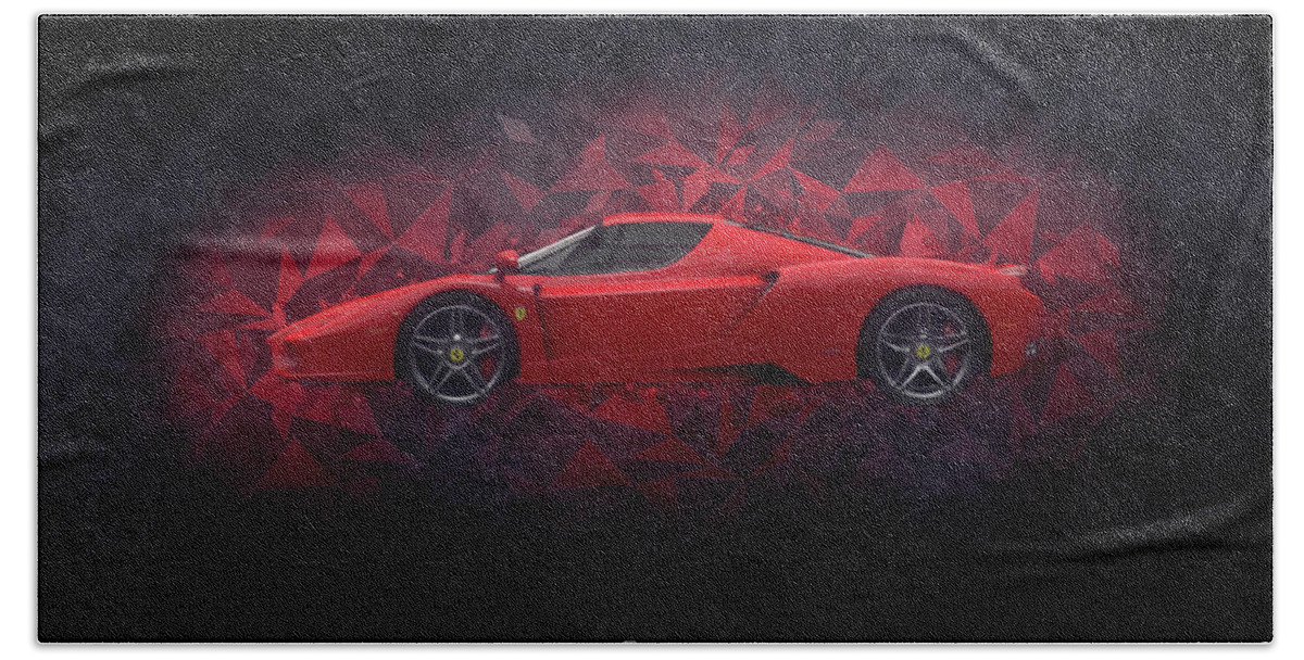 Ferrari Enzo Beach Towel featuring the digital art Ferrari Enzo by Airpower Art