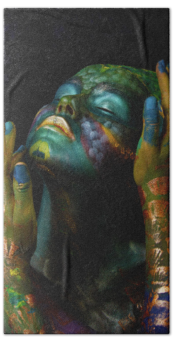 Russian Artists New Wave Beach Towel featuring the photograph Fish and Oil #1 by Ivan Kovalev