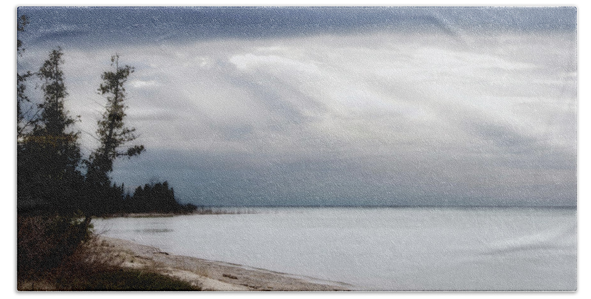 Evie Beach Sheet featuring the photograph Fishermans Island Michigan by Evie Carrier
