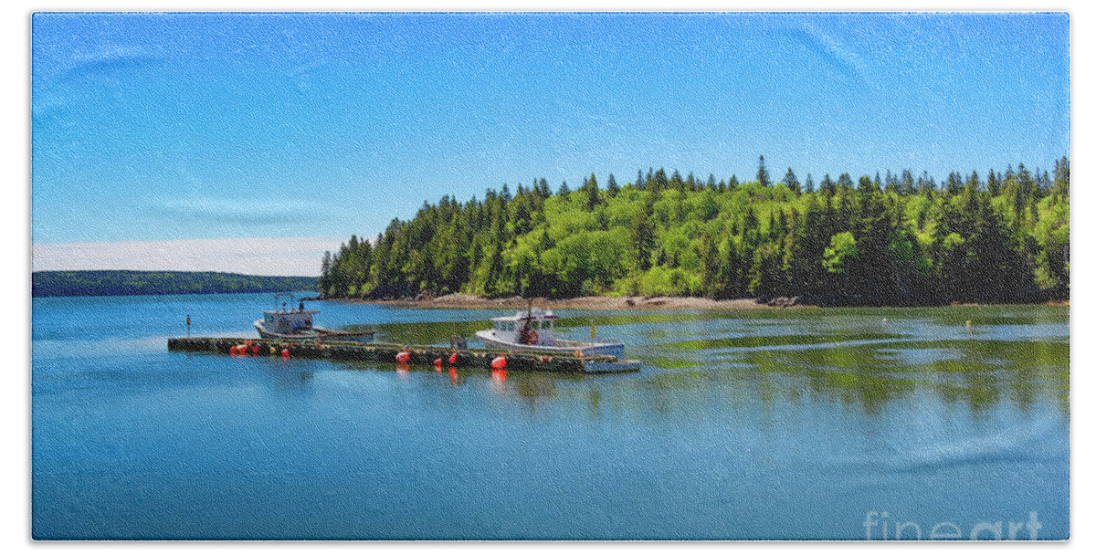 Canada Beach Towel featuring the photograph Fishing Boats by Lenore Locken