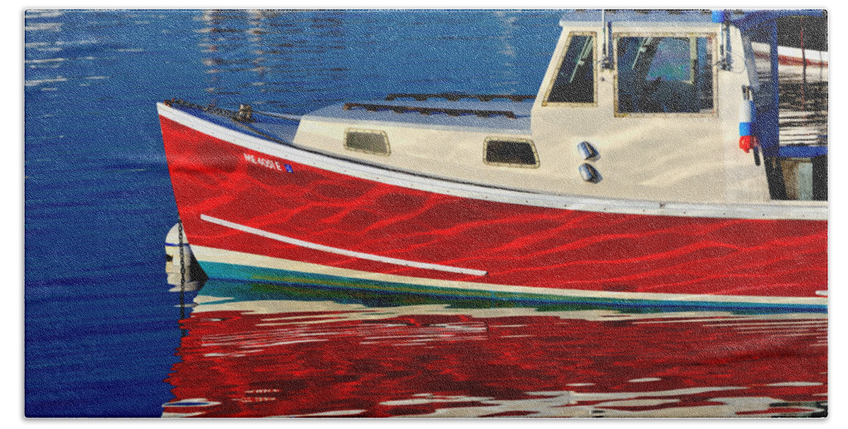 Boat Beach Towel featuring the photograph Flame Job by Tom Gresham