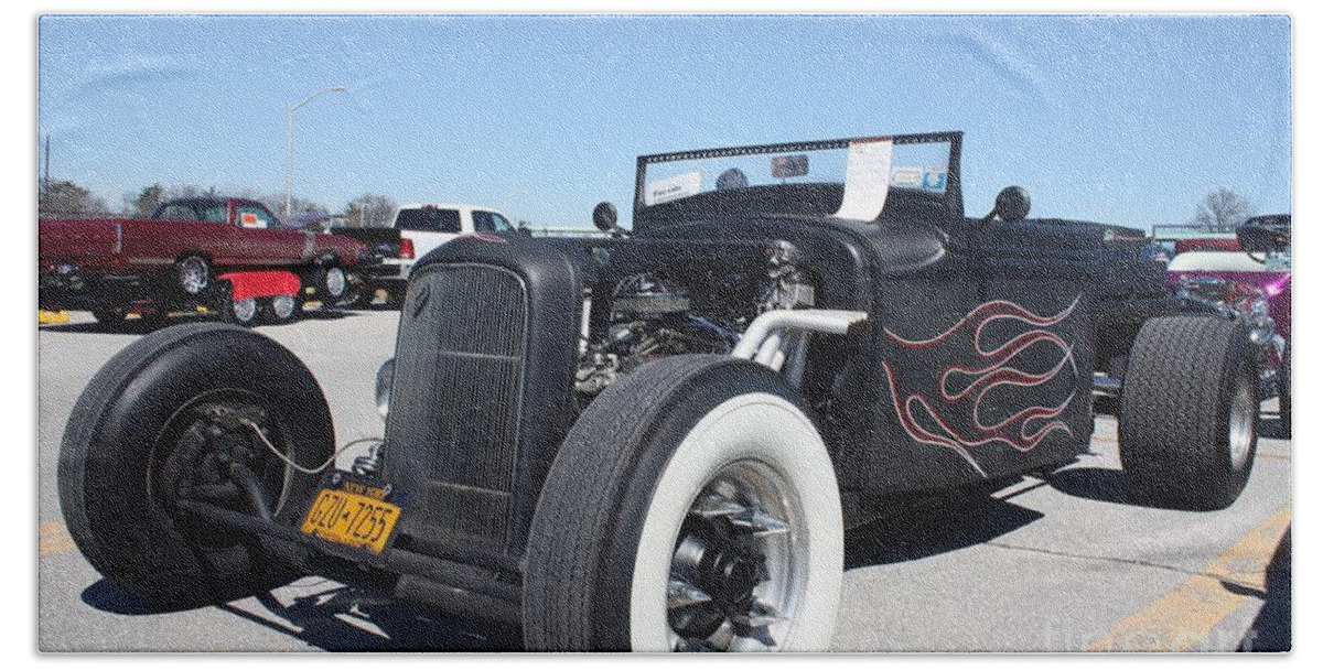 1932 Ford Rat Hot Rod Beach Towel featuring the photograph 1932 Ford Rat Hot Rod by John Telfer