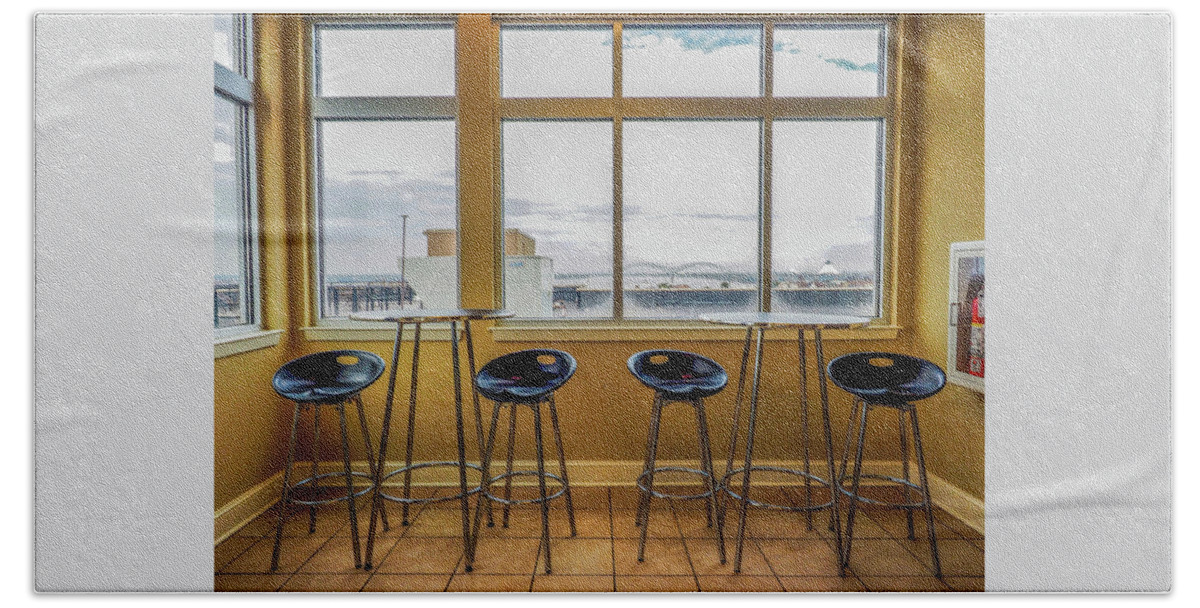 Bar Beach Towel featuring the photograph Four Bar Stools in Memphis by James C Richardson
