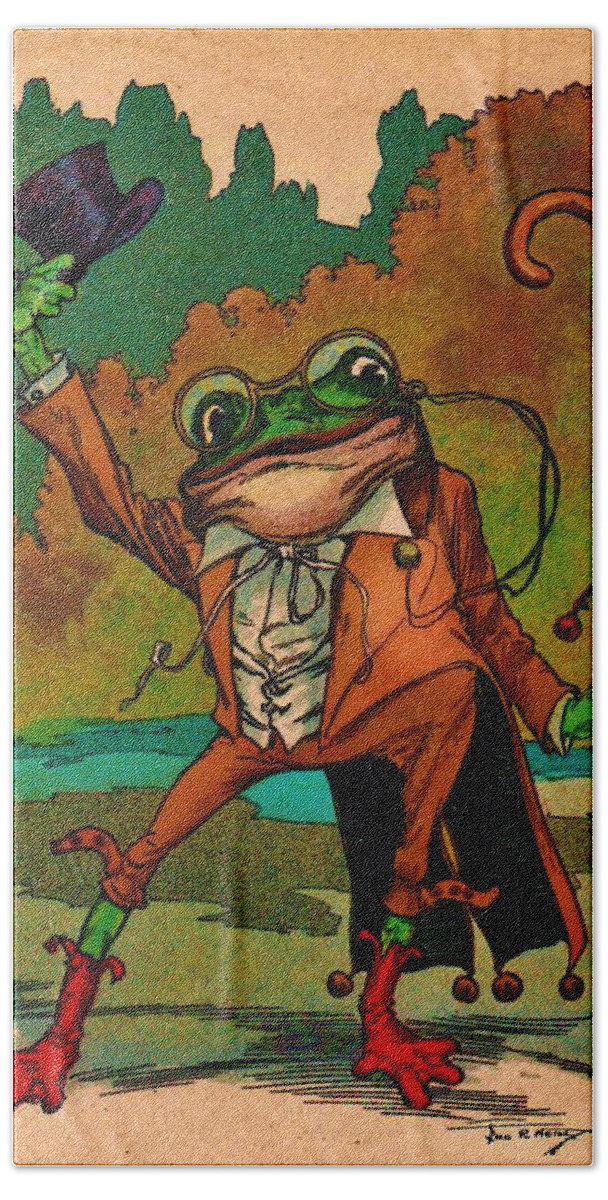 Frog Beach Towel featuring the photograph Frogman by Don Columbus