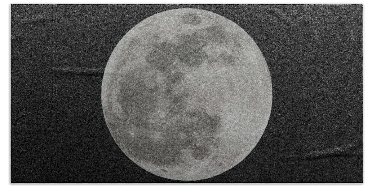  Beach Towel featuring the photograph Full Moon 1/20/19 by Jim Figgins