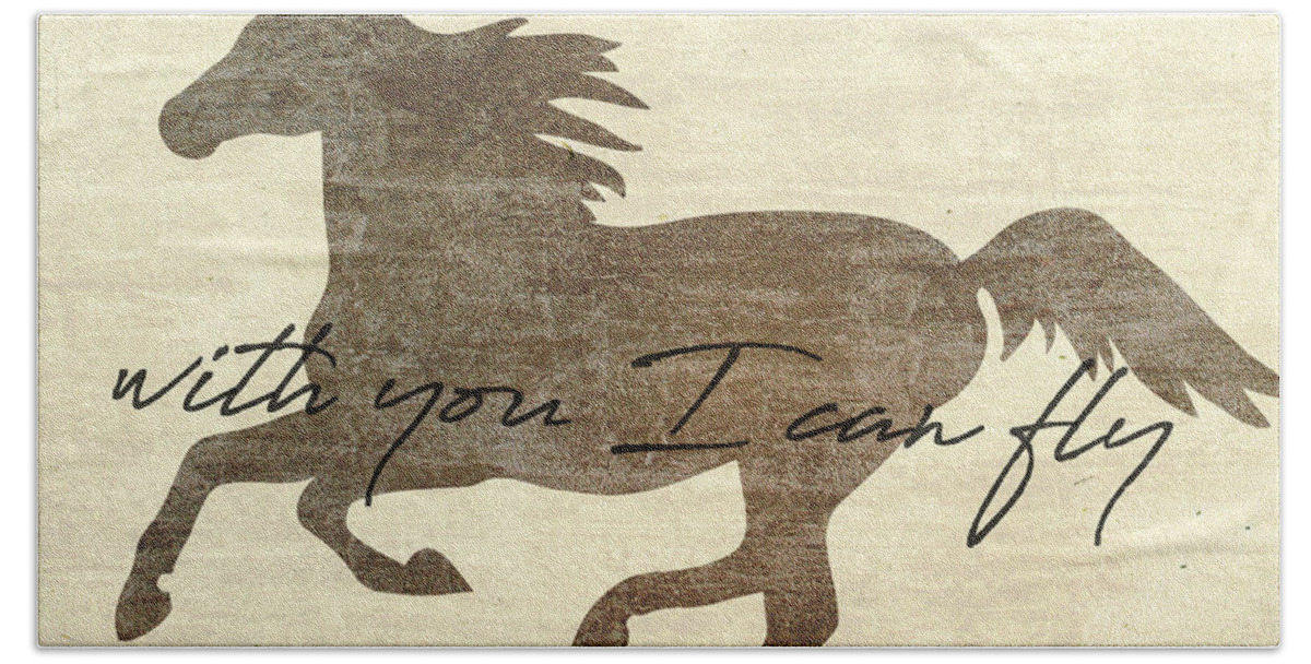 Artwork Beach Sheet featuring the photograph GALLOPING quote by Dressage Design
