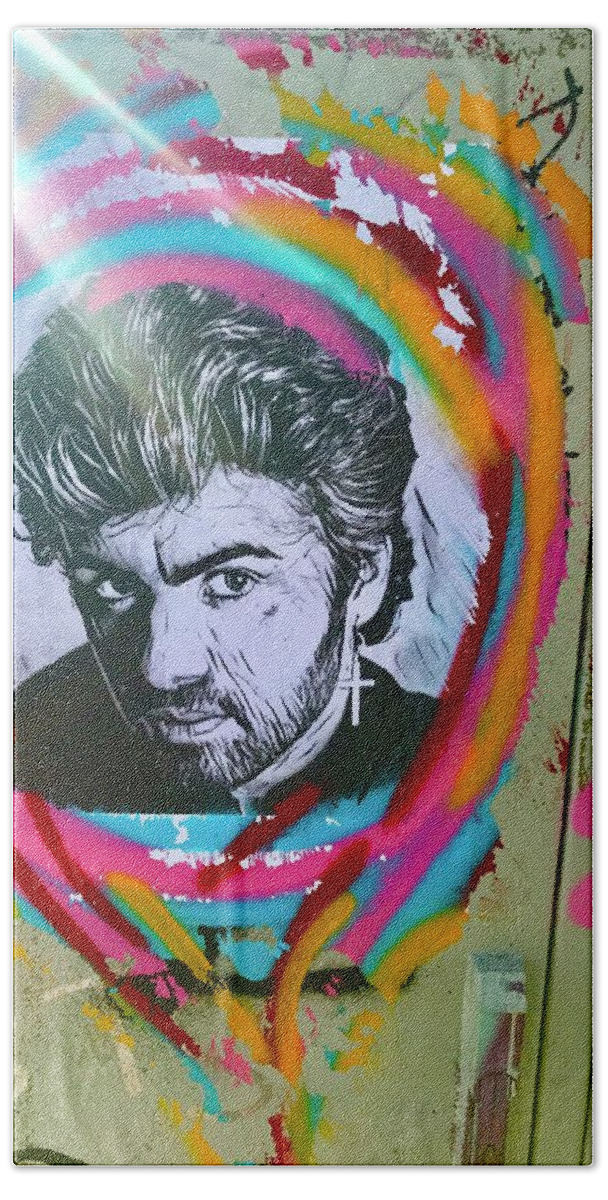 Funkpix Beach Towel featuring the photograph George Michael by Funkpix Photo Hunter