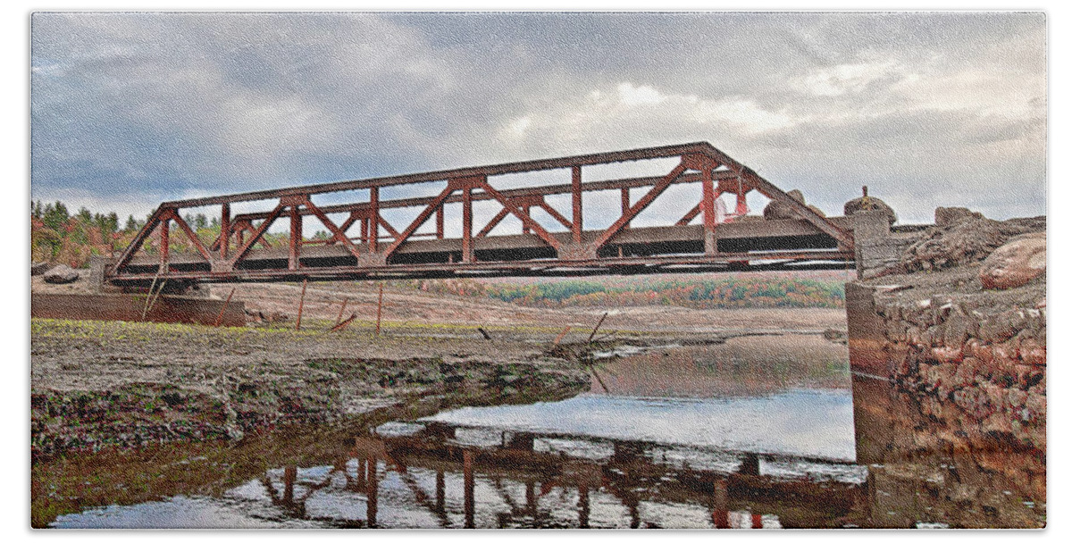 Colebrook Beach Sheet featuring the photograph Ghost Bridge - Colebrook Reservoir by Tom Cameron