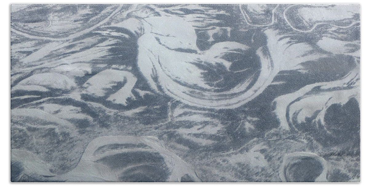 Glacier Beach Towel featuring the photograph Glacier Alaska Aerial by Aicy Karbstein