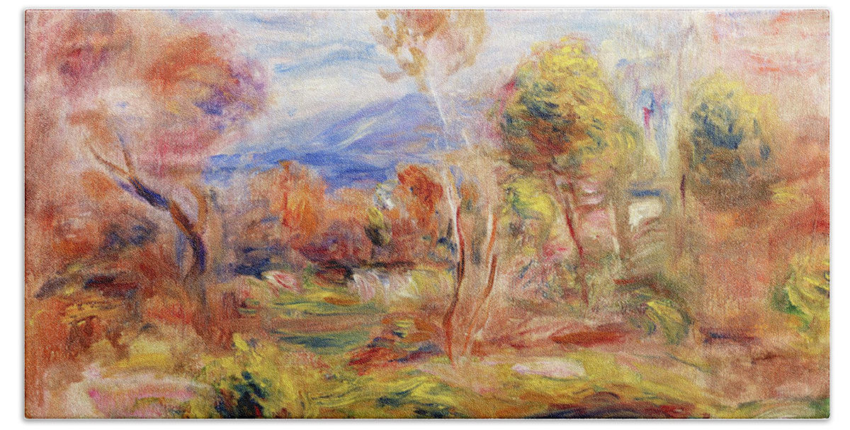 Glade Beach Sheet featuring the painting Glade - Digital Remastered Edition by Pierre-Auguste Renoir