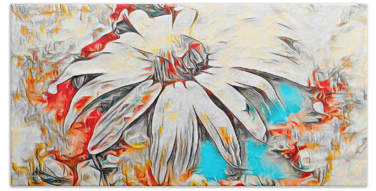 Flower Beach Sheet featuring the digital art Glow of Humility by Francine Collier