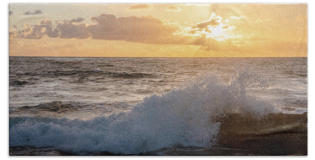 Golden Hour Beach Towel featuring the photograph Golden Rays by Local Snaps Photography