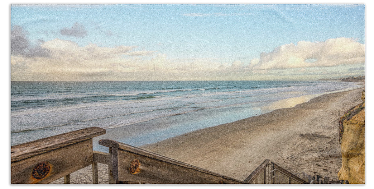 Beach Beach Towel featuring the photograph Good Morning From Seascape Surf Park by Joseph S Giacalone