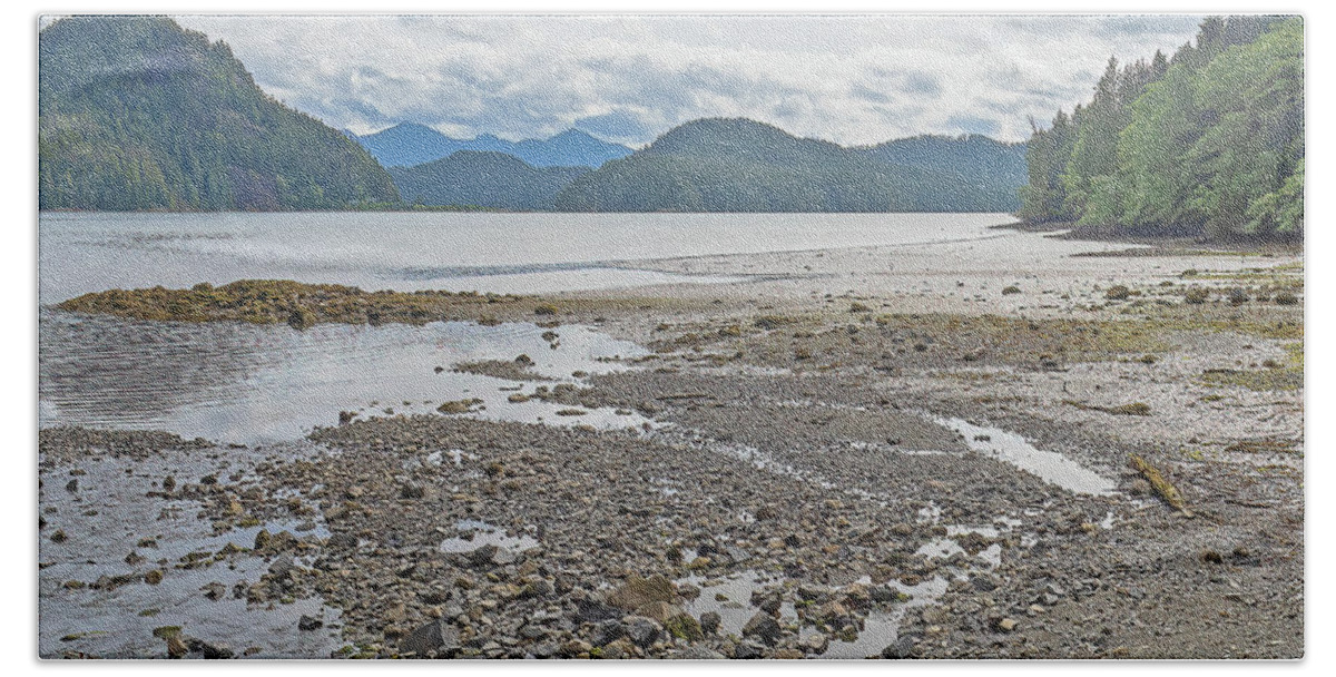 Grice Bay Beach Towel featuring the photograph Grice Bay Vancouver Island by Peggy Blackwell