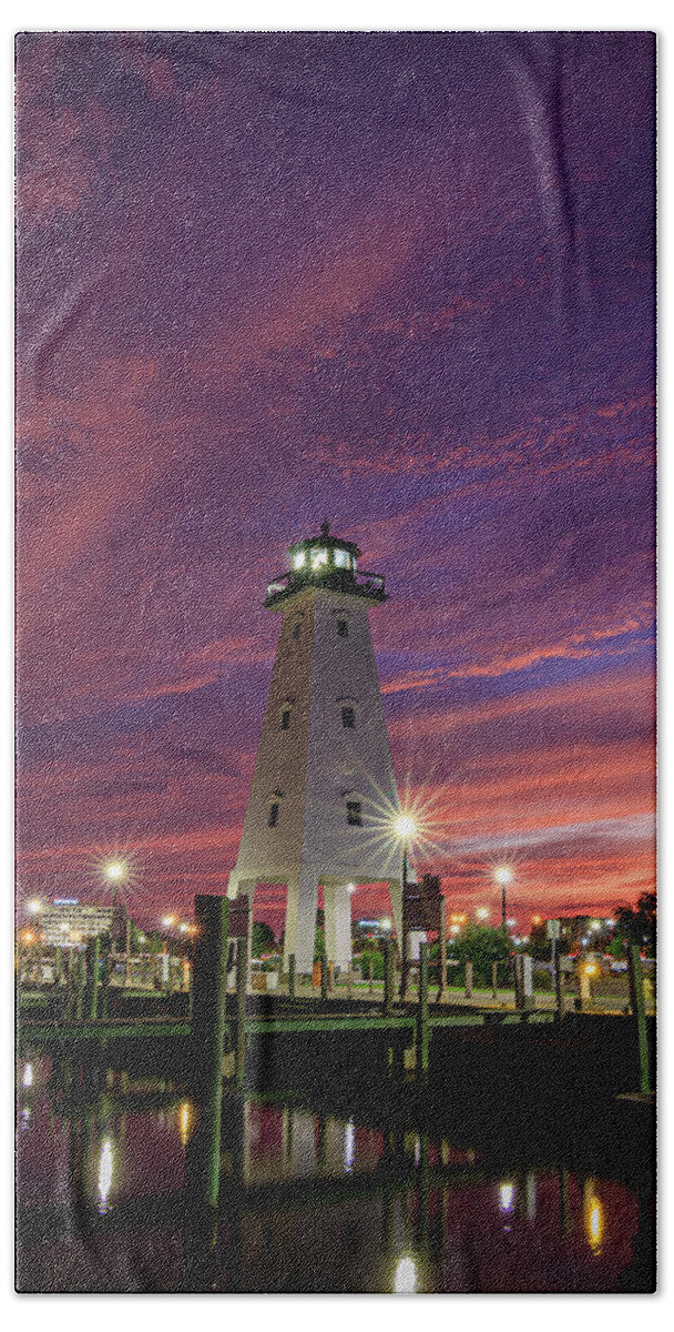 Lighthouse Beach Towel featuring the photograph Gulfport Lighthouse by JASawyer Imaging