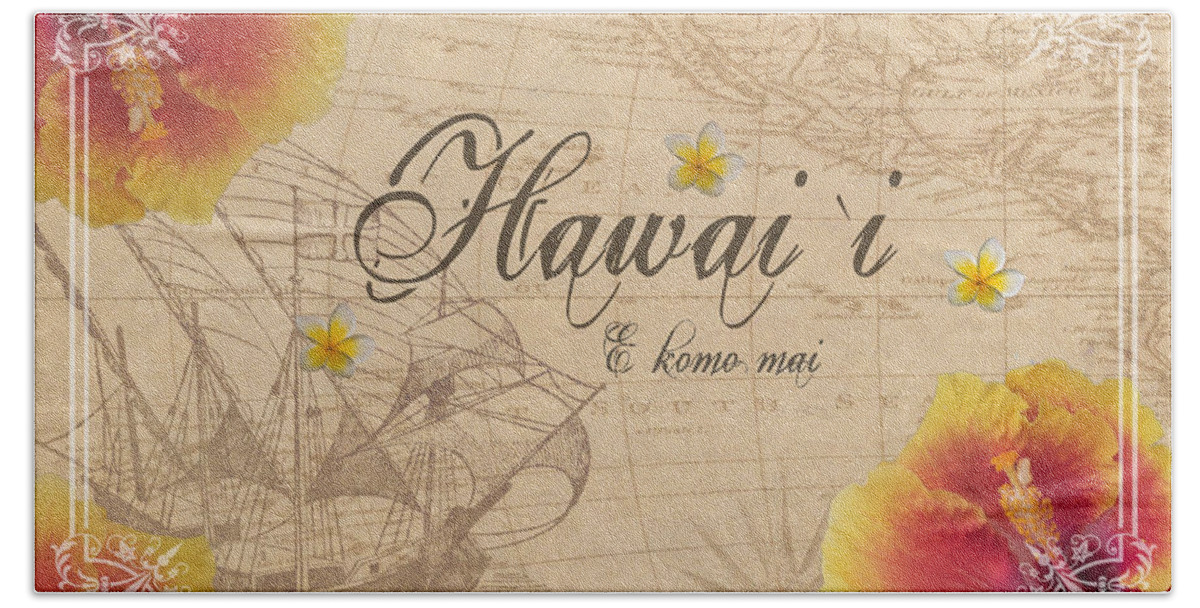 Hibiscus Beach Towel featuring the photograph Hawaii E Komo Mai by Alison Frank