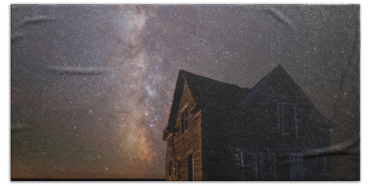 Milky Way Beach Towel featuring the photograph Homesick by Aaron J Groen
