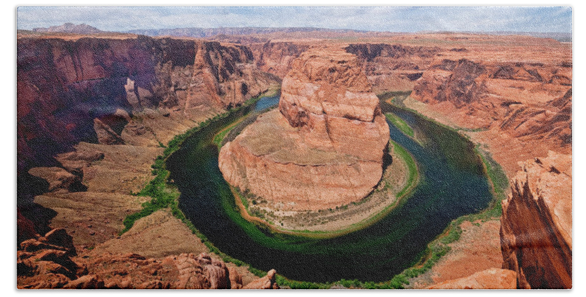 Arid Climate Beach Towel featuring the photograph Horseshoe Bend on the Colorado River by Jeff Goulden
