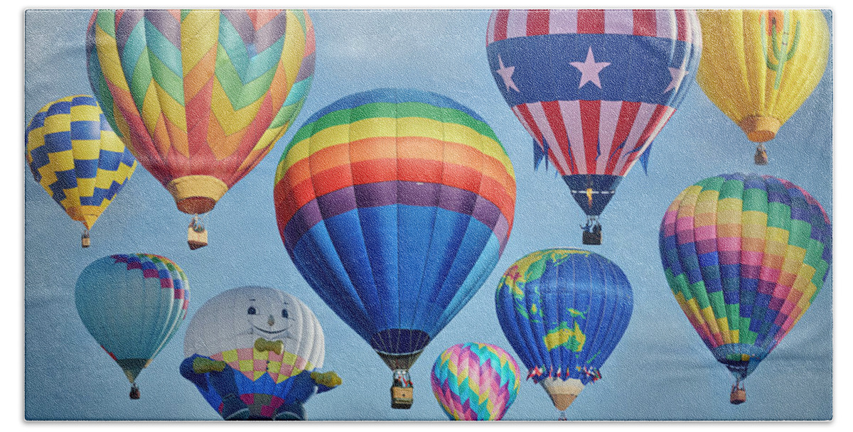 Hot Air Balloons Beach Towel featuring the photograph Hot Air Balloons by Paul Freidlund