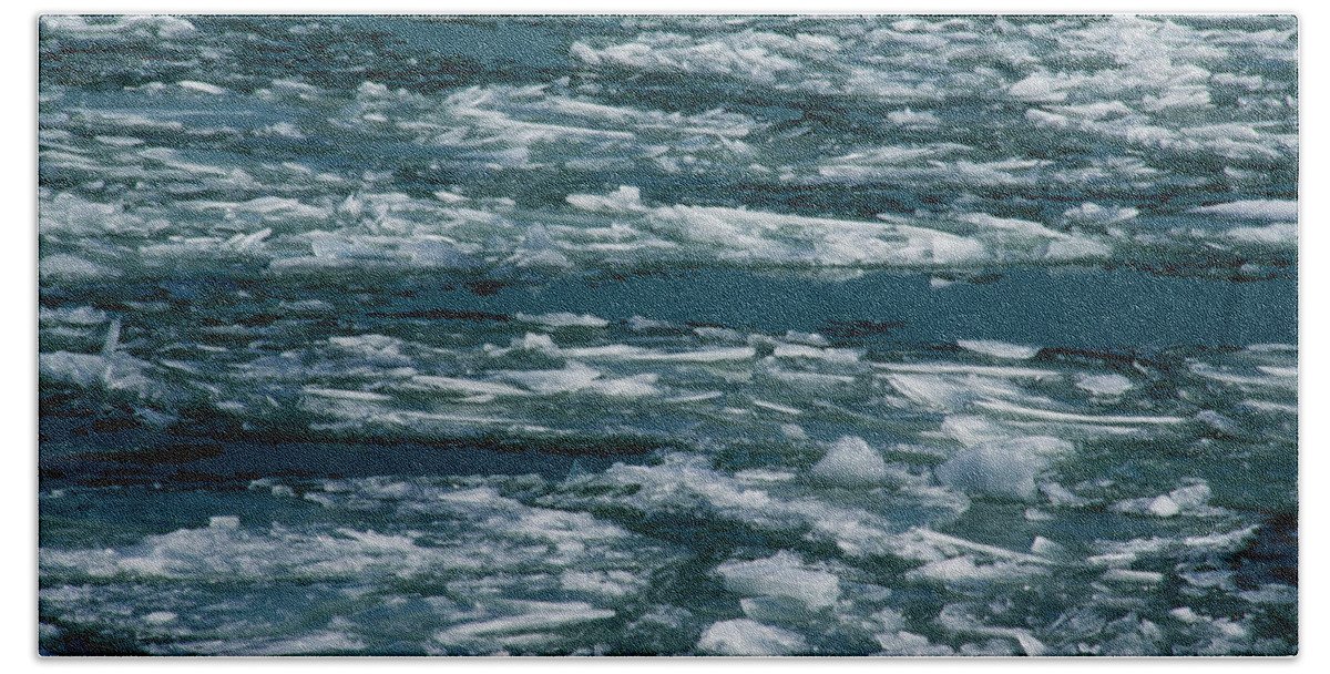 Ice Beach Towel featuring the photograph Ice cold with filter by Stuart Manning