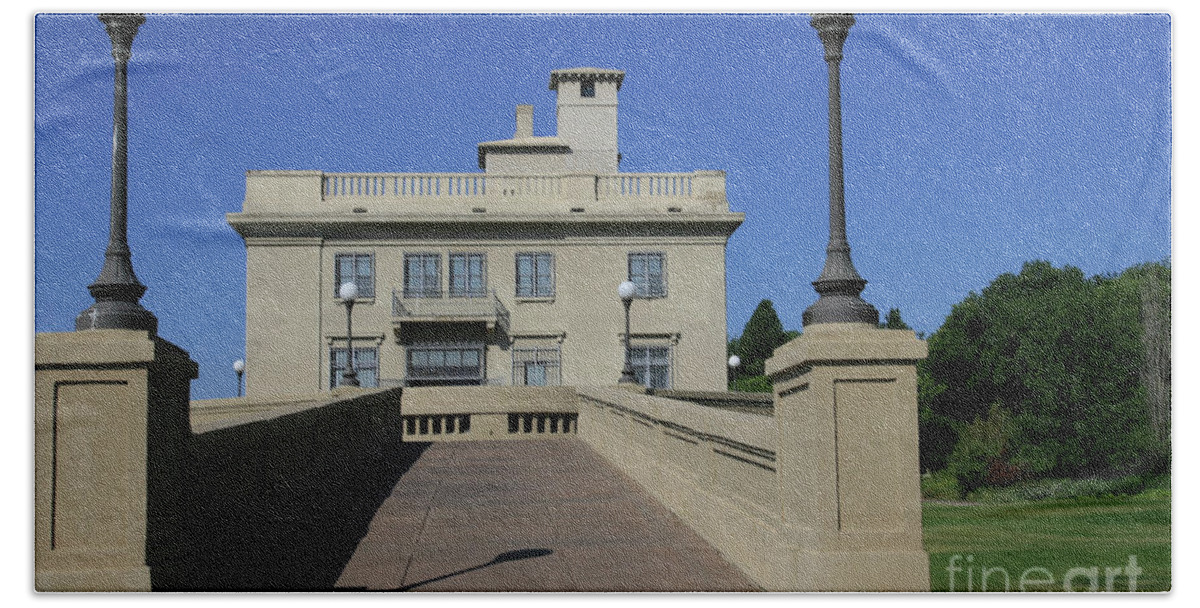 Concrete Beach Towel featuring the photograph Maryhill Museum of Arts by Rich Collins