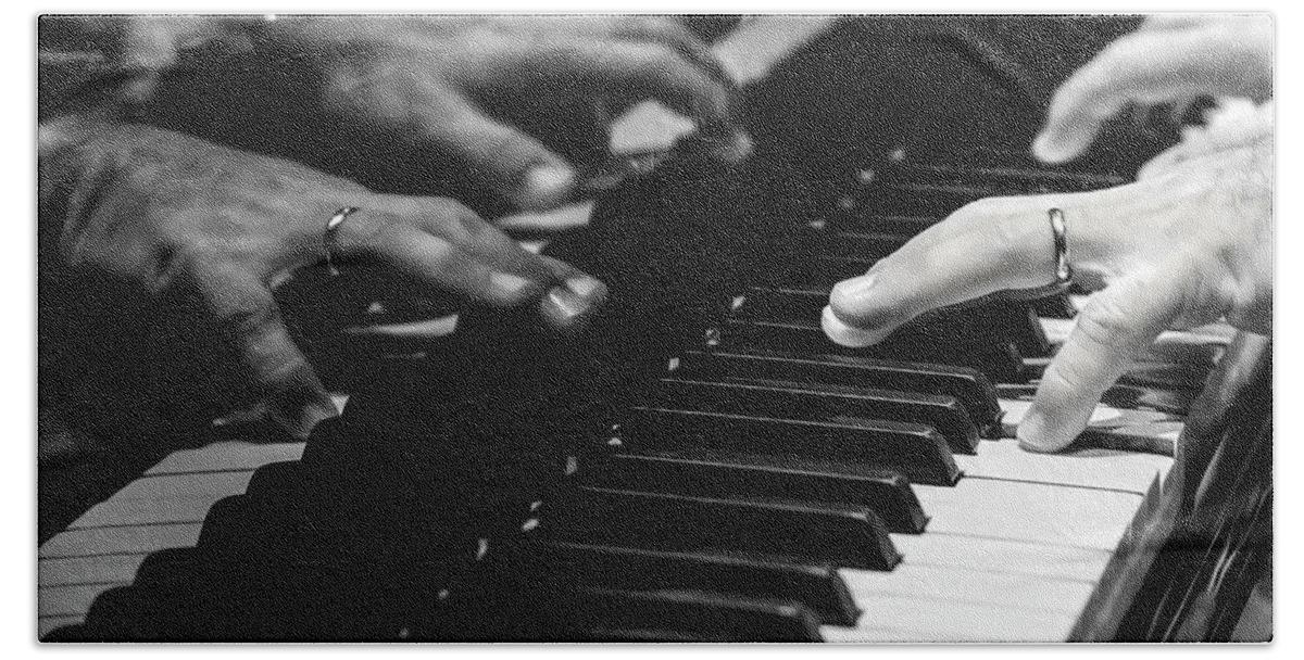 Piano Beach Sheet featuring the photograph Imitating Hands by Barry Weiss
