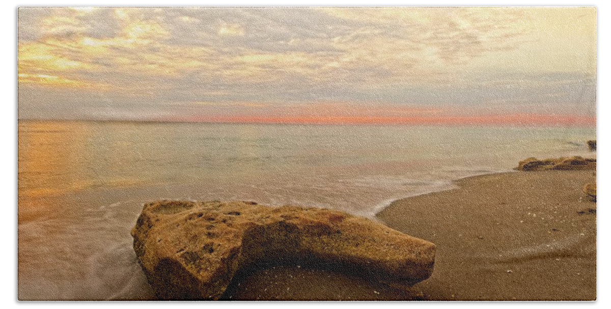 Jupiter Beach Towel featuring the photograph Jupiter Beach by Steve DaPonte