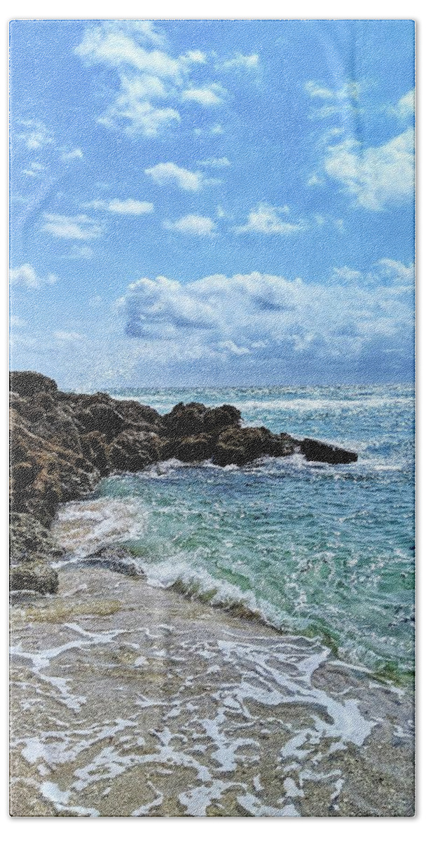 Beach Beach Towel featuring the photograph Just Beachy by Portia Olaughlin