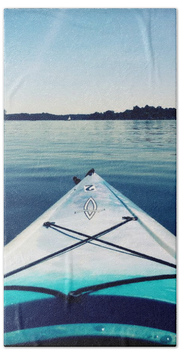 Kayaking Beach Towel featuring the photograph Kayaking by Lisa Burbach
