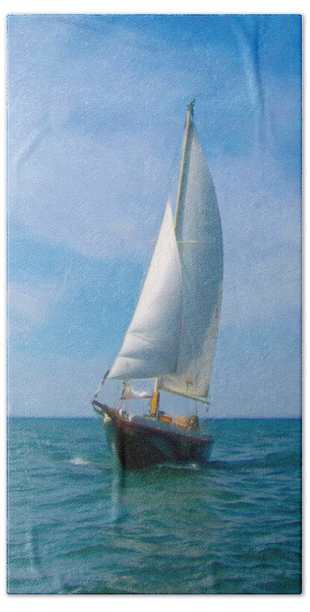Yacht Beach Towel featuring the photograph Keshali by Susan Hope Finley