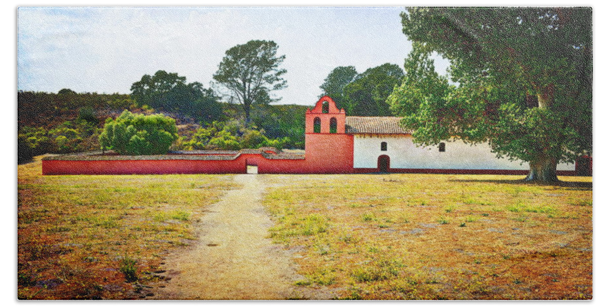 Mission Beach Towel featuring the photograph La Purisima Mission by Glenn McCarthy Art and Photography