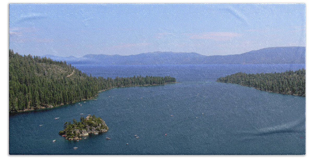 Lake Tahoe Beach Sheet featuring the photograph Lake Tahoe - Emerald Bay by Richard Krebs