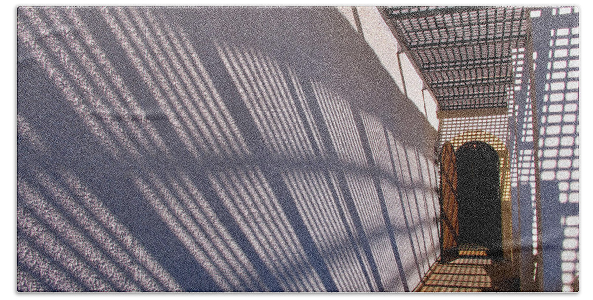 Shadows Beach Towel featuring the photograph Lattice Shadows by Tom Gresham