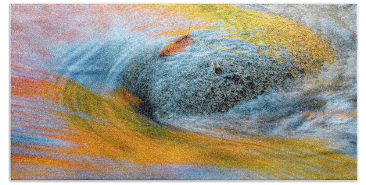 Autumn In Nh Beach Towel featuring the photograph Leaf Lines NH by Michael Hubley