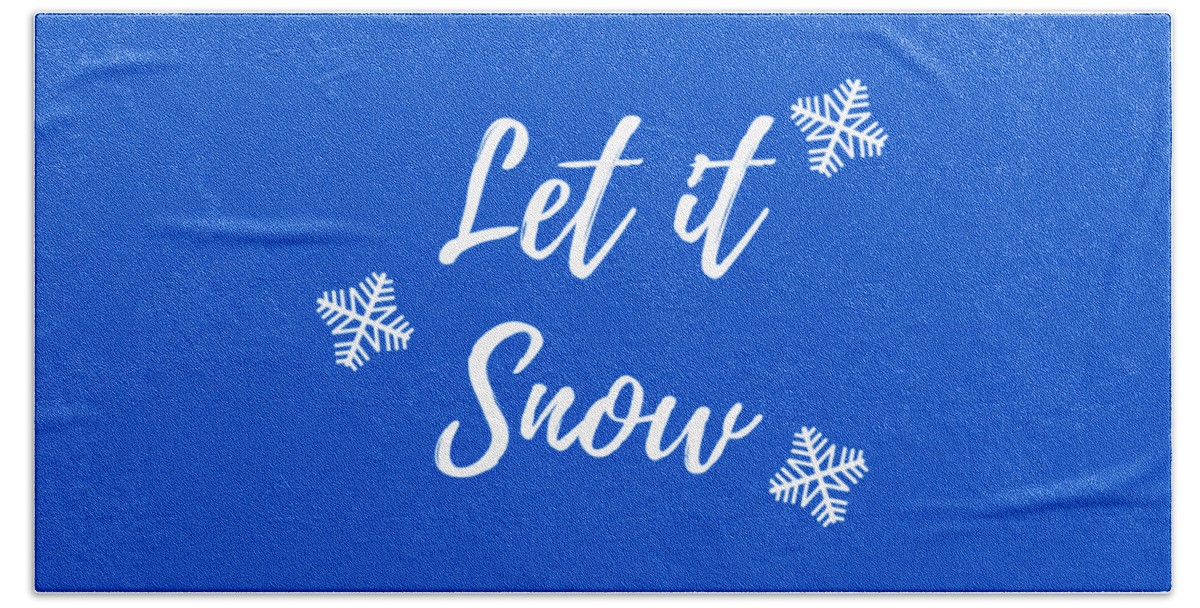 Let It Snow Beach Towel featuring the digital art Let it Snow by David Millenheft