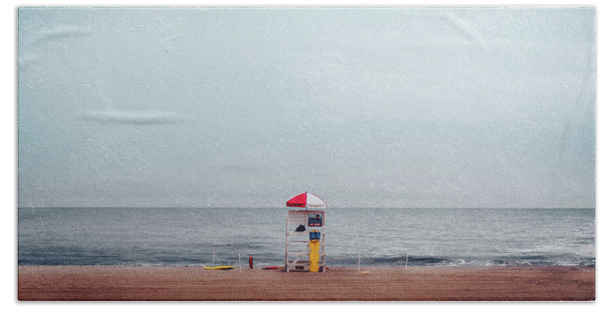 Office Decor Beach Towel featuring the photograph Lifeguard Stand by Steve Stanger