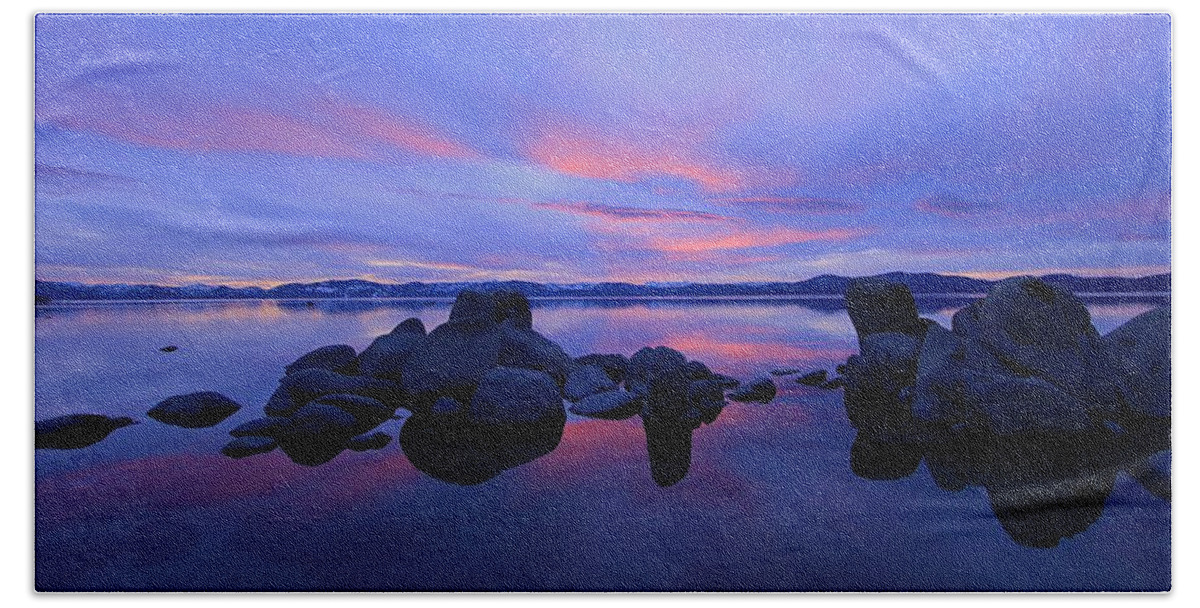 Lake Tahoe Beach Towel featuring the photograph Liquid Serenity by Sean Sarsfield