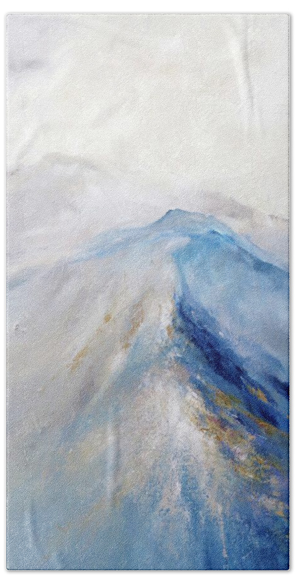Mountain Beach Sheet featuring the painting Listening To The Mountain by Dina Dargo