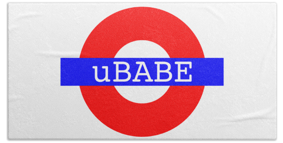 Ubabe Tube Style Beach Towel featuring the digital art London Style by Ubabe Style