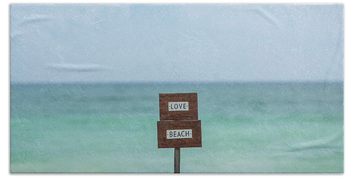 Tulum Beach Towel featuring the photograph Love Beach Tulum, Mexico by Julieta Belmont