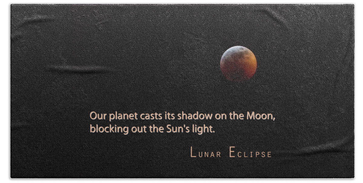 Blood Moon Beach Towel featuring the photograph Lunar Eclipse by James BO Insogna